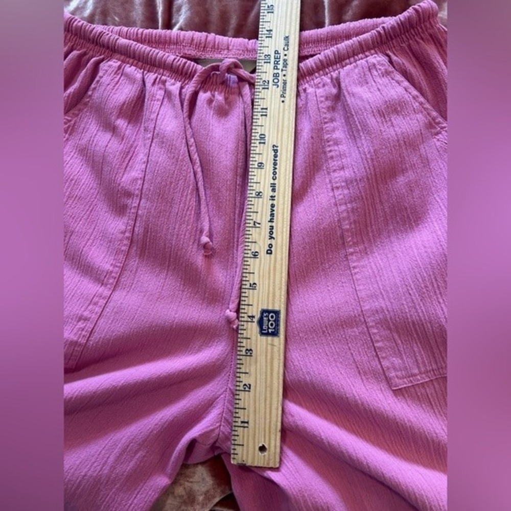 Drawstring Pants Large, Stretchy Linen-Style Fabric Summer Spring - Picture 6 of 7